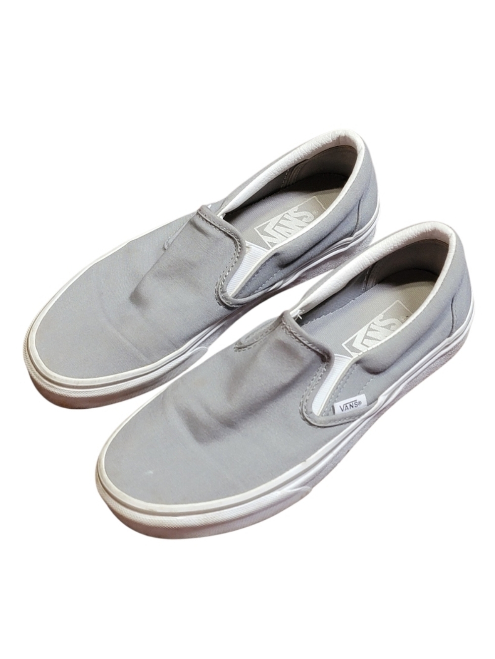 VANS Unisex Classic Slip-On Charcoal Gray Unisex Canvas Sneakers